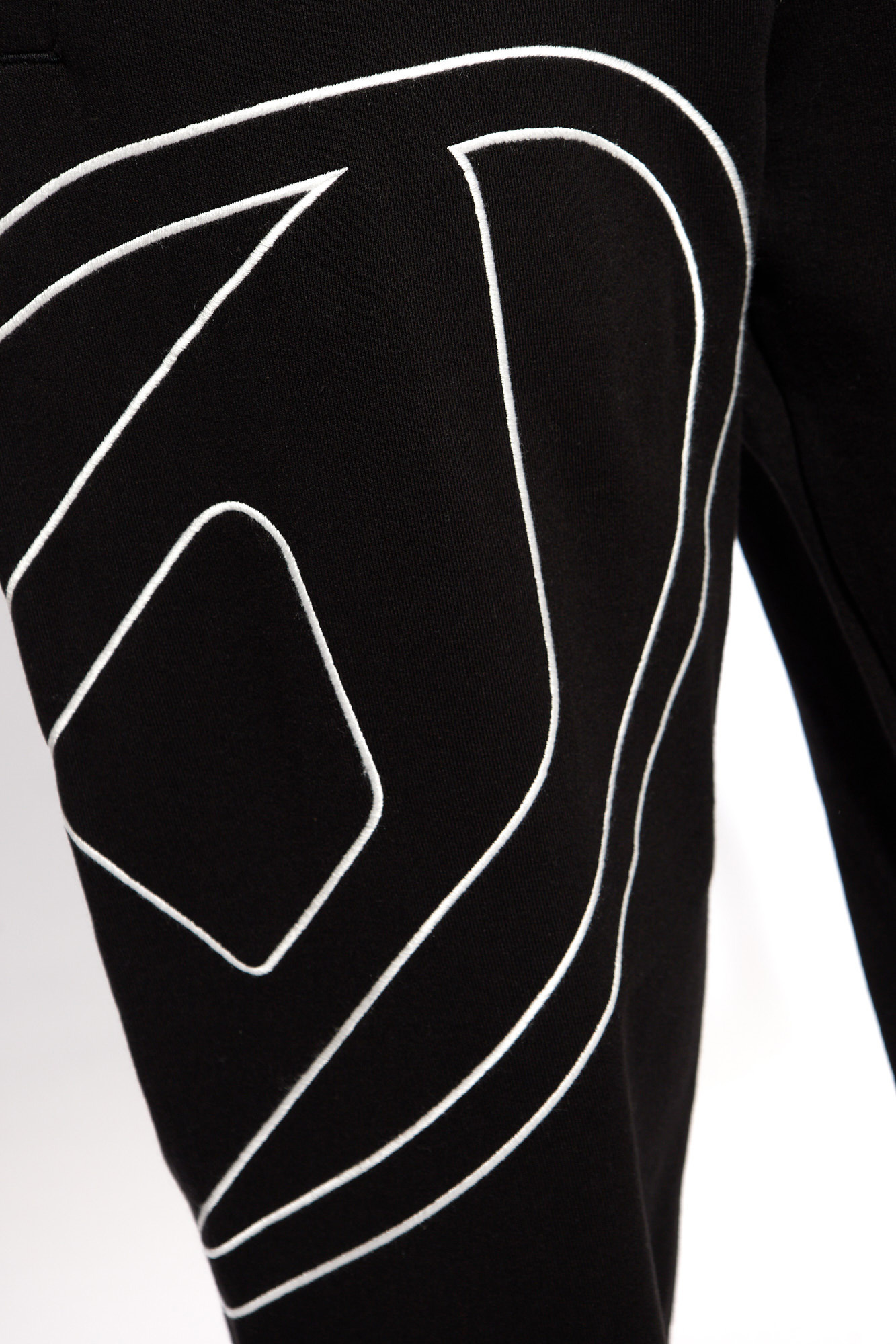 ◆DIESEL◆ P Marquis Megoval Sweatpants Black A099400GYCJ9XX P-MARKY-MEGOVAL Man: Sweatpants with maxi D logo | Diesel